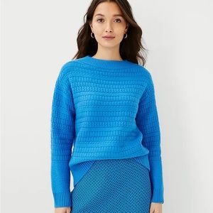 Ann Taylor Bright Blue Crewneck Sweater